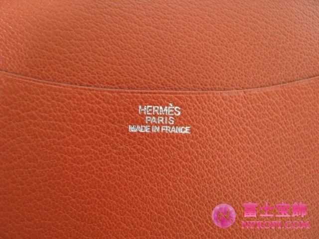 エルメス手帳カバーレッド（金具：シルバー）HERMES328037